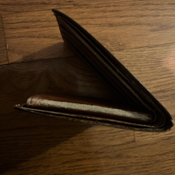 LOUIS VUITTON Folded Wallet Bi-fold PVC Brown Monogram Used - Picture 4 of 15